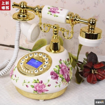 TQJ To fake something antique telephone household Fashion creative European style Retro old-fashioned Fixed telephone a living room Office Landline