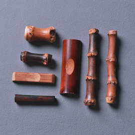 竹根搁置 老煤竹 茶具配件 搁置架 放置筷子  竹制品茶枕 竹搁置