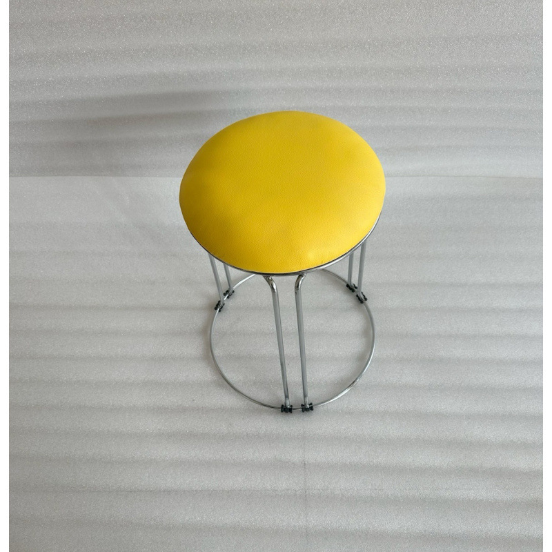Taburetes redondos de madera sólida taburetes de acero inoxidable taburetes caseros apilables taburetes de hierro forjado dormitorio taburetes de comedor para adultos