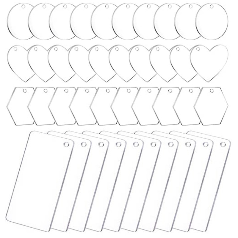 DIY Acrylic Transparent Sheet Keychain Decoration Handmade Material Idol Resin Sheet with Hollow Design