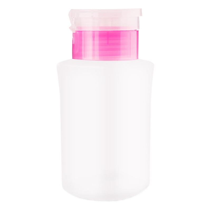 Removedor de esmalte de uñas prensa botella vacía Esmalte de uñas limpieza removedor de esmalte de uñas prensa botella de lavado pluma botella de agua cabeza de la bomba removedor de maquillaje botella cabeza de la bomba