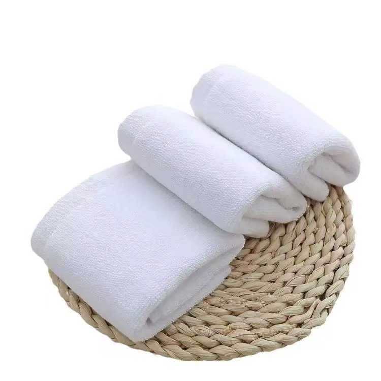 Goyang Hotel toallas blancas de algodón espesar la absorción de agua no se cae el pelo de algodón hotel de cinco estrellas para desarrollar logotipo