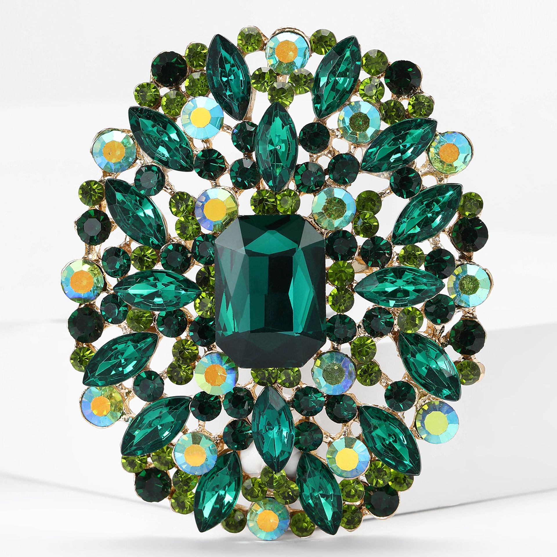 66g Weight Rhinestones Inlay Material Brooches Classification Business, Date, Cocktail Party Occasion Alloy Material Geometric Pattern All Seasons Season Women's Gender Retro Style Retro Pin Geometric Alloy Rhinestones Women's Brooches 5