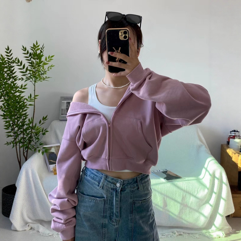 Skims Kardashian Hooded Sweatshirt, Zippered Long-Sleeved Loose-Fitting Couple's Sweatshirt Set, Solid Color Simple Style Inner Wear Skims Kardashian Hooded Sweatshirt, Zippered Long-Sleeved Loose-Fitting Couple's Sweatshirt Set, Solid Color Simple Style Inner Wear