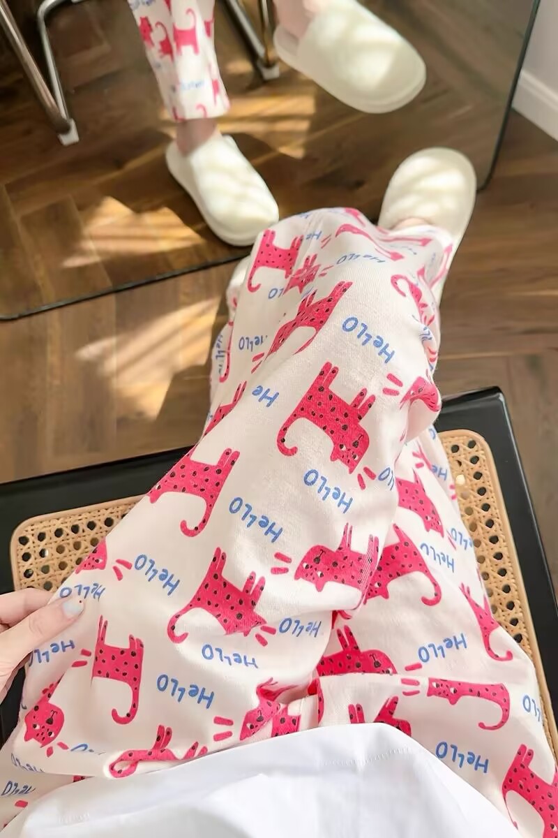 C160#로즈 레드 캣 클라우드 코튼