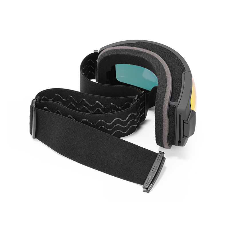 Ochelari de snowboard cu câmp vizual larg, hiperboloizi magnetici, polarizare dublă anti-aburire și anti-UV_voghion.com