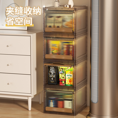 Simple wardrobe storage box drawer type clothes toys books plastic storage cabinet household sundries folding storage box