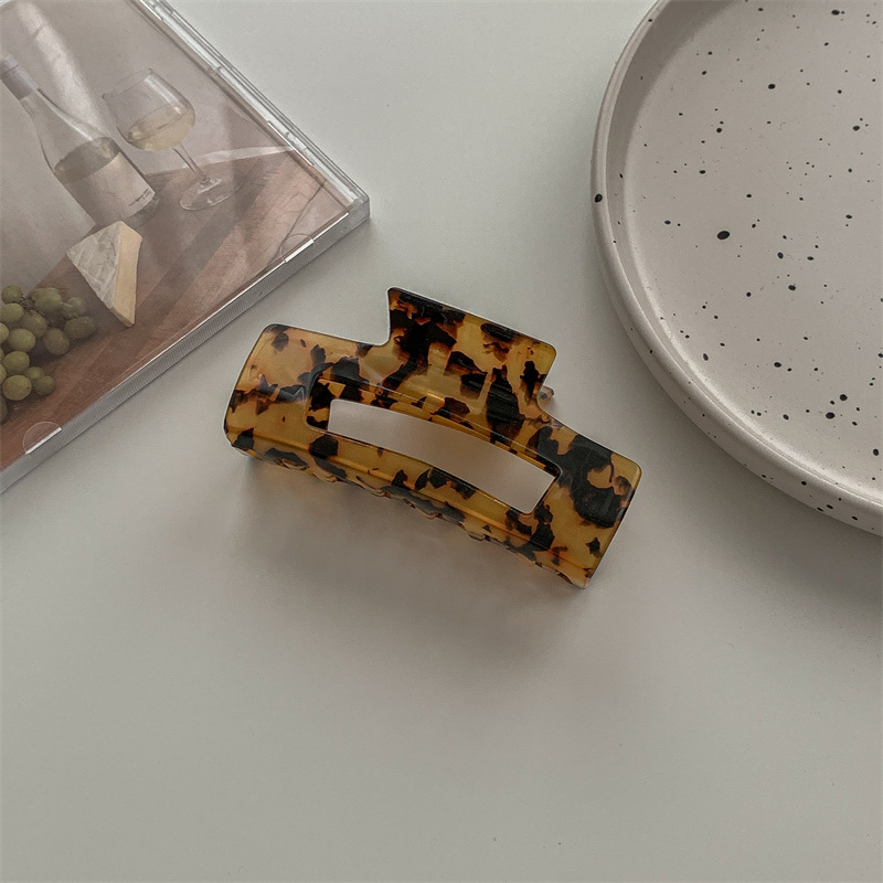 Daily Occasion PVC Material Solid Color Pattern Simple Style Solid Color Pvc Hollow Out Hair Claws 1 Piece
