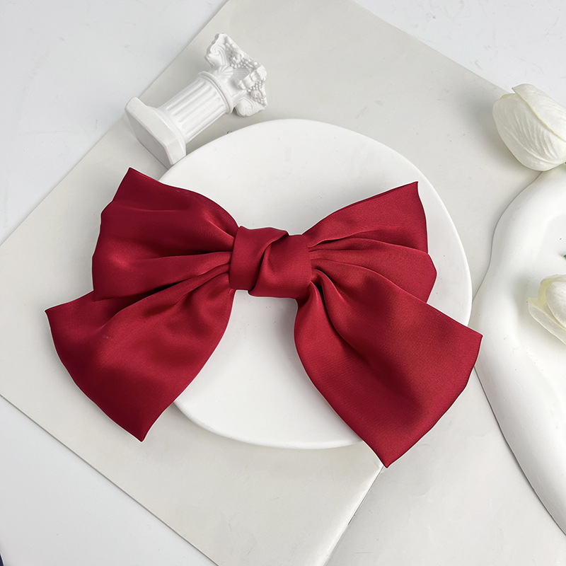 Women's Sweet Bow Knot Satin Hair Clip display picture 6
