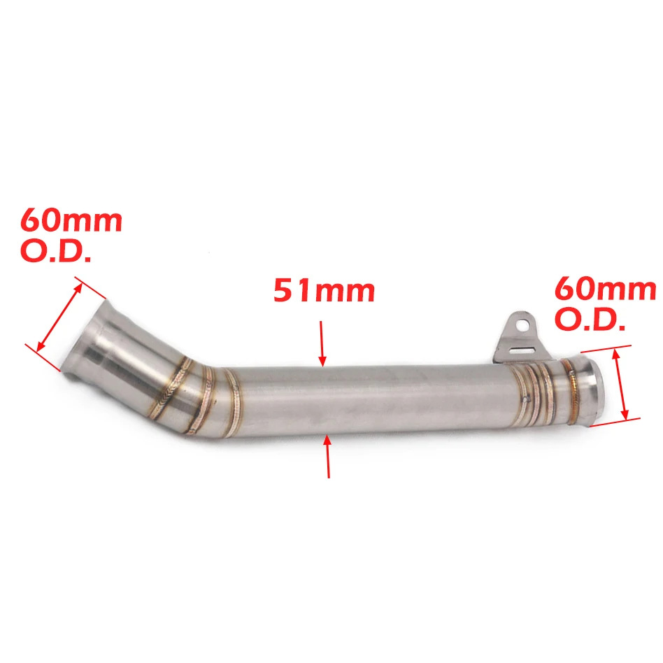 Applicable to KTM Duke690 2012-2017 Motorcycle Modified Exhaust Pipe Stainless Steel Middle Section Transfer