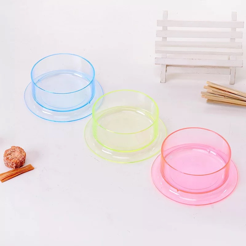 Hamster dorado oso plástico alimentador de platina anti-derramamiento platina anti-derramamiento platina de alimentos suplementarios para animales domésticos tazón de comida