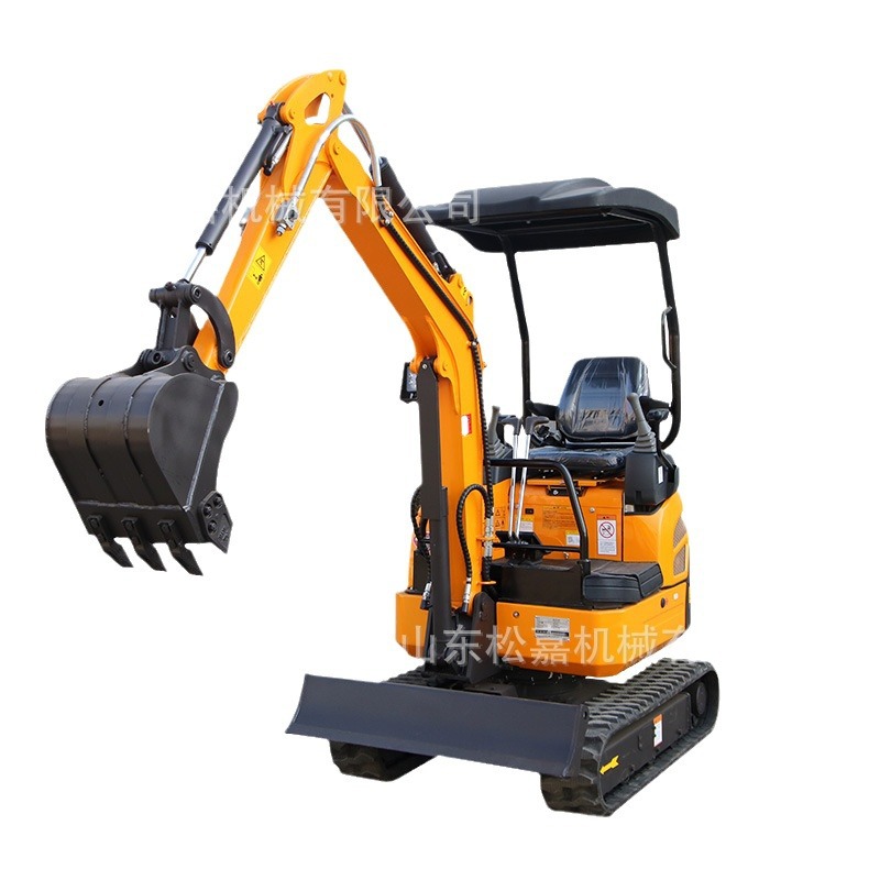 Excavadora agrícola doméstica excavadora de tierra micro-excavadora ingeniería eléctrica gancho diesel excavadora zanja excavadora pequeña computadora una tonelada