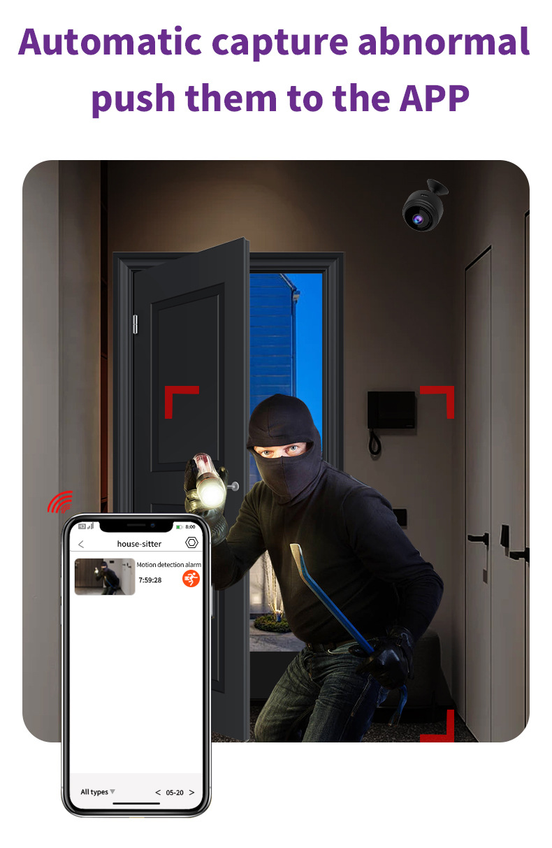 A9 Wifi Smart Security Camera With Motion Detection And Night Vision_voghion.com