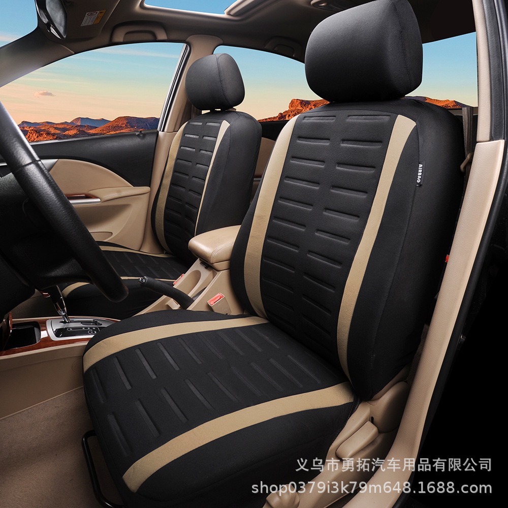 Cross-Border Best-Selling 3D Fine Stripe Press-Fit Universal Car Seat Covers Amazon Temu Meike Duo Europe, America, Russia
