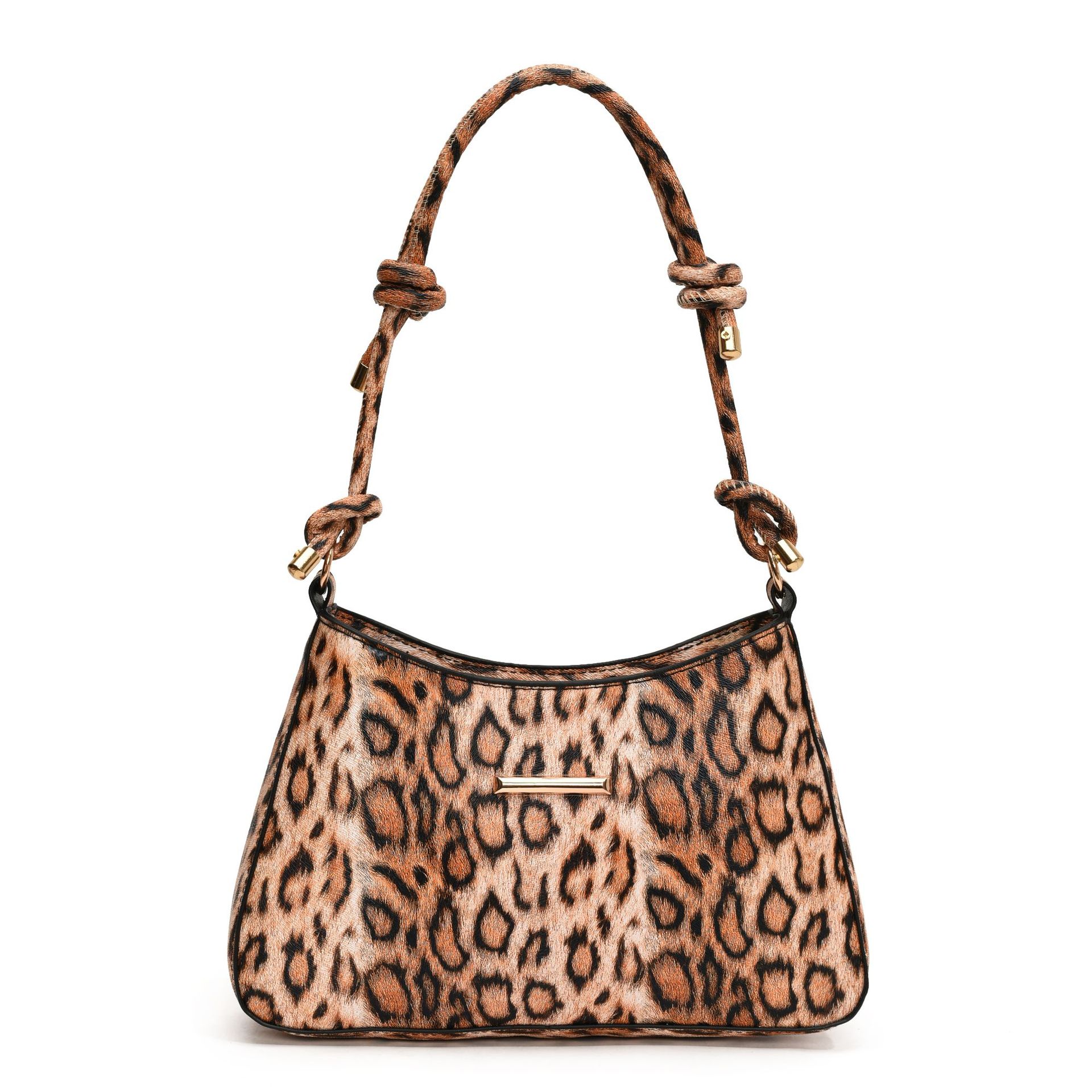 Bolso para mujeres 2024 otoño y invierno nuevo bolso cuadrado pequeño de estilo universal bolso de mano de moda estampado leopardo bolso axilar de hombro único