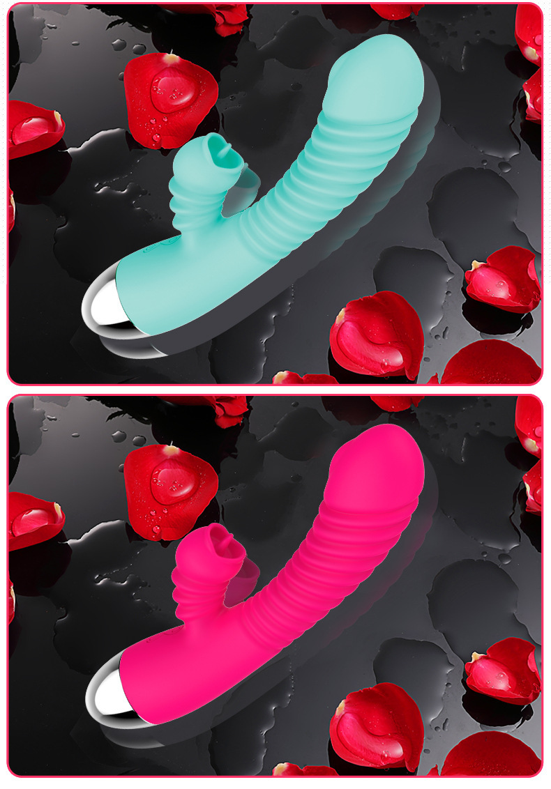 Tongue Lick Vibrator Stimulator, Soft Silicone-Feel Head, Manual Control, Rose Red Heating Edition — detail image 17