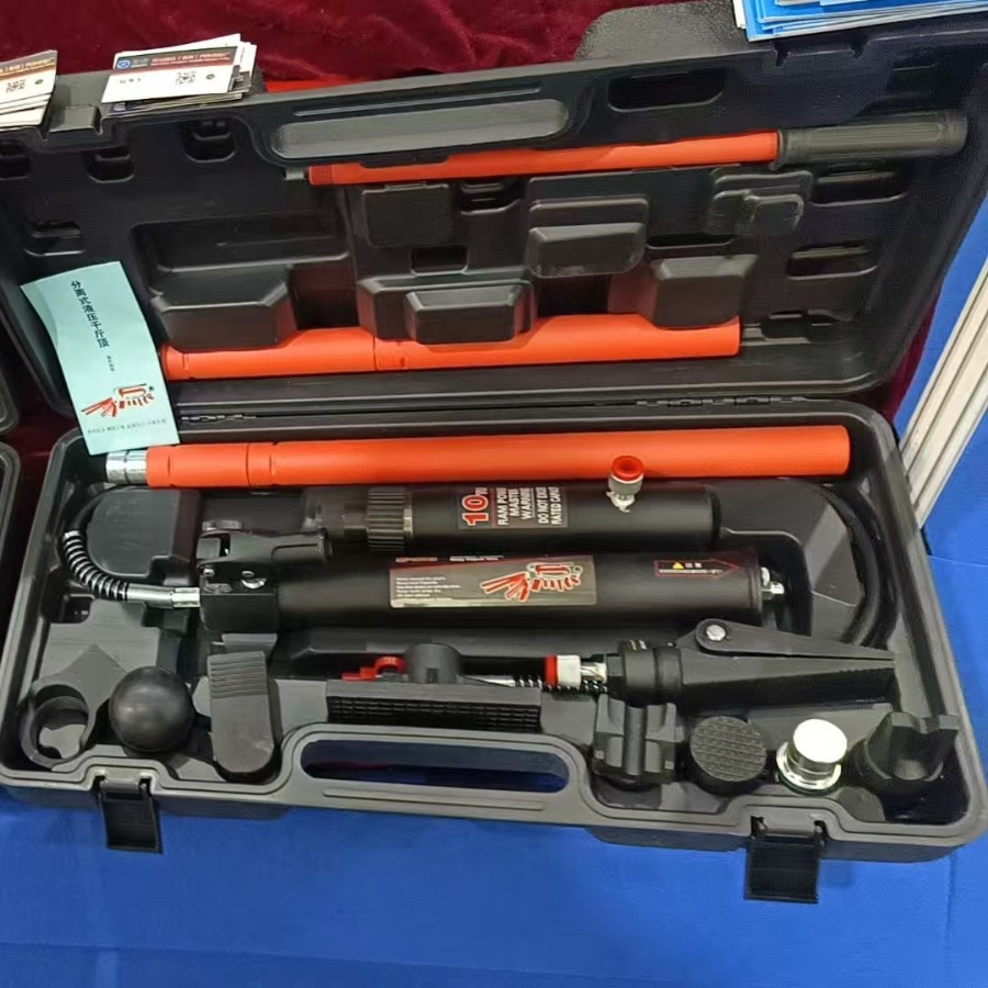 Gato dividido de 10T, techo de chapa metálica para automóvil, techo separado hidráulico, caja de plástico de techo de arena manual, suministro de fabricante