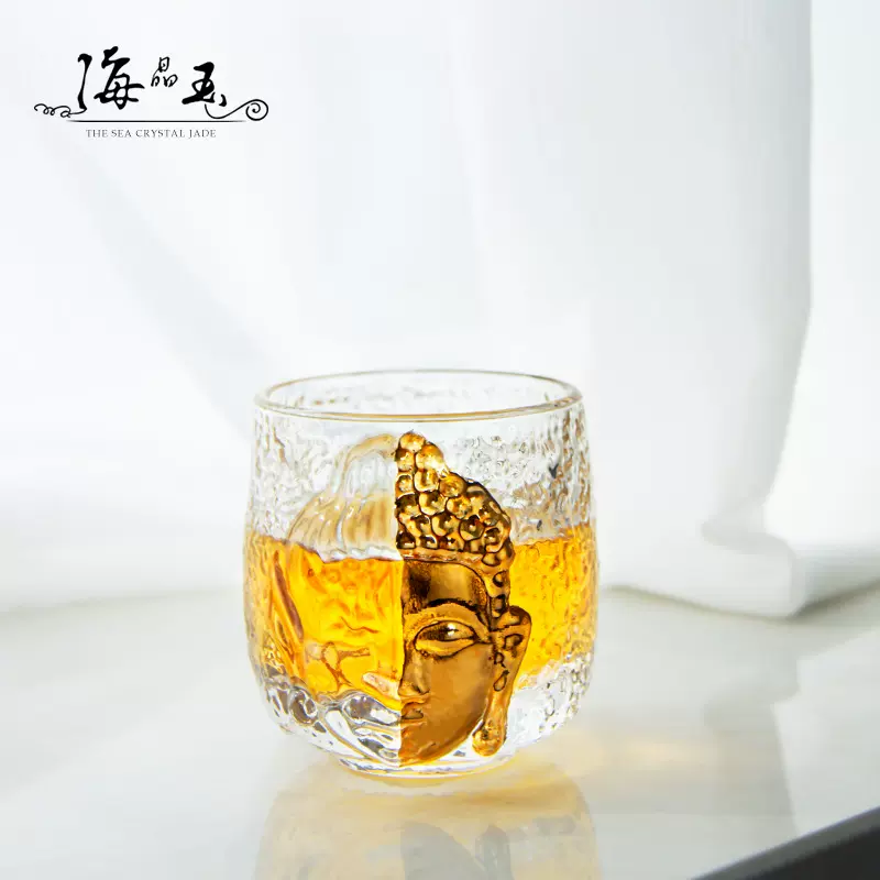 一念杯水晶玻璃冰冻烧杯茶盏主人杯单杯禅意杯琉璃神魔功夫茶水杯