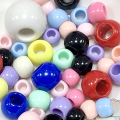 アクリルのマカロンの実色の大きい穴の玉の数珠の手作りの玉の大きい穴の玉の子供の手の串のdiyの装飾品
