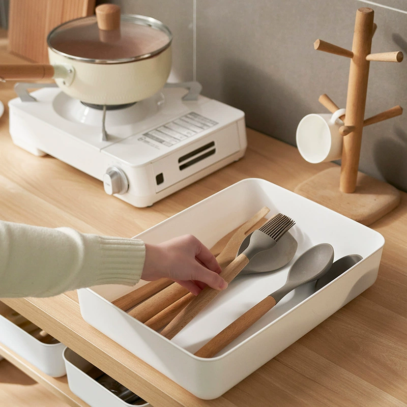 Multifunctional Storage Box, Plastic Desktop & Kitchen Organizer, Multiple Sizes, With/Without Lid