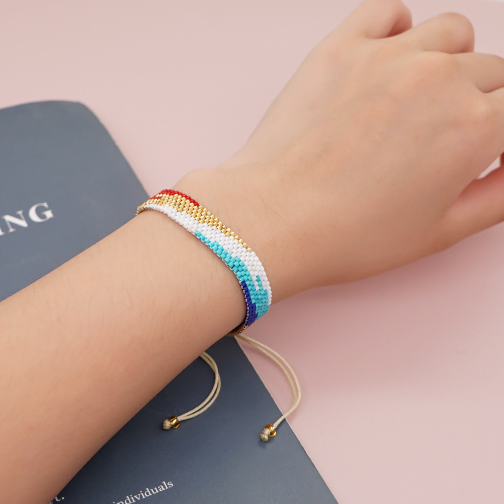 1 Piece Bohemian Geometric Glass Irregular Tassel Womenu0027S Bracelets