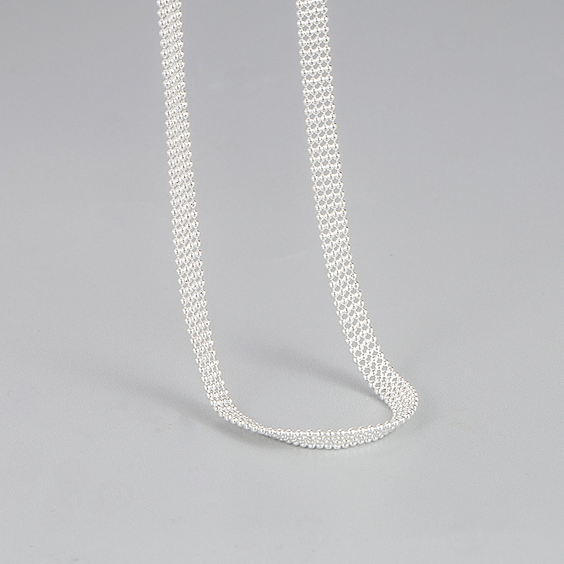 6g Weight Electroplating Gold Plating Process 925 Sterling Silver Patchwork Plating Geometric Long Necklace Necklace Choker