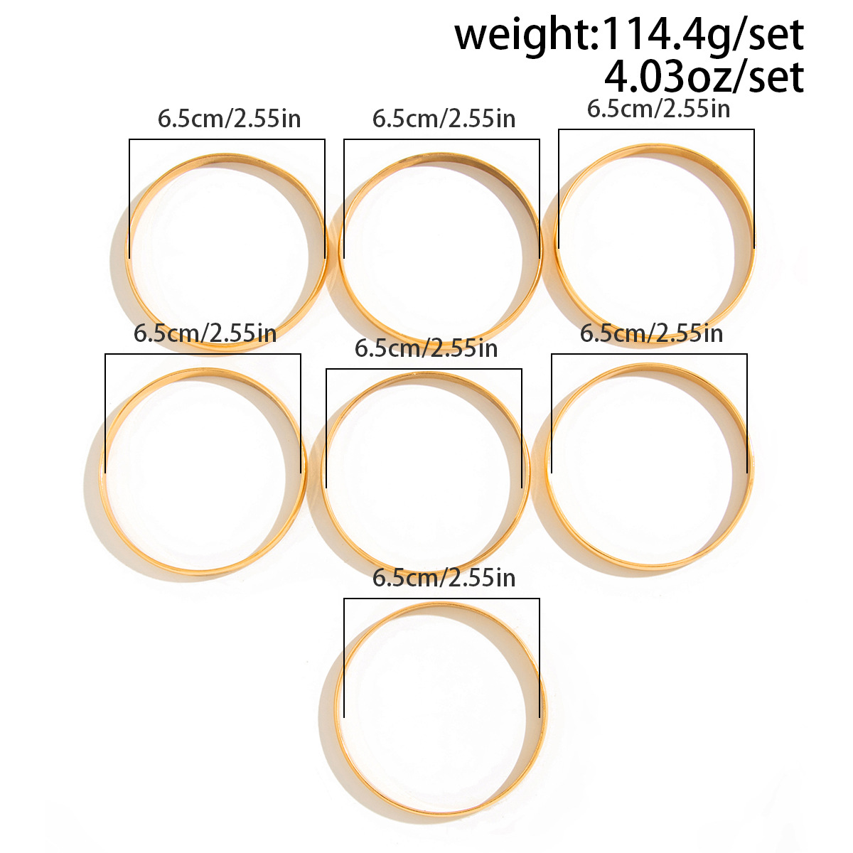 117g Weight Without pendants Pendant Material Bangle Classification Iron Chain Material 1 Set Quantity Holiday, Daily Occasion Iron Material Geometric Pattern Women's Gender Plating Design Retro, Simple Style Style Retro Simple Style Geometric Iron Wholesale Bangle 9