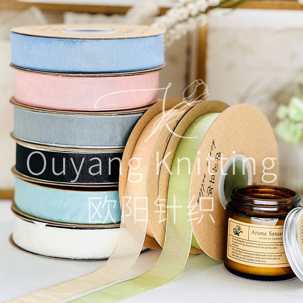 Coreano de alto nivel brillante color neto cinta de regalo caja de regalo pastel de flores embalaje transparente cinta para el cabello