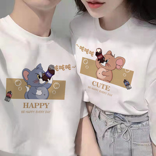 Special and Different High-End New Disoo Pure Cotton Couple Summer Short-Sleeved Clothes