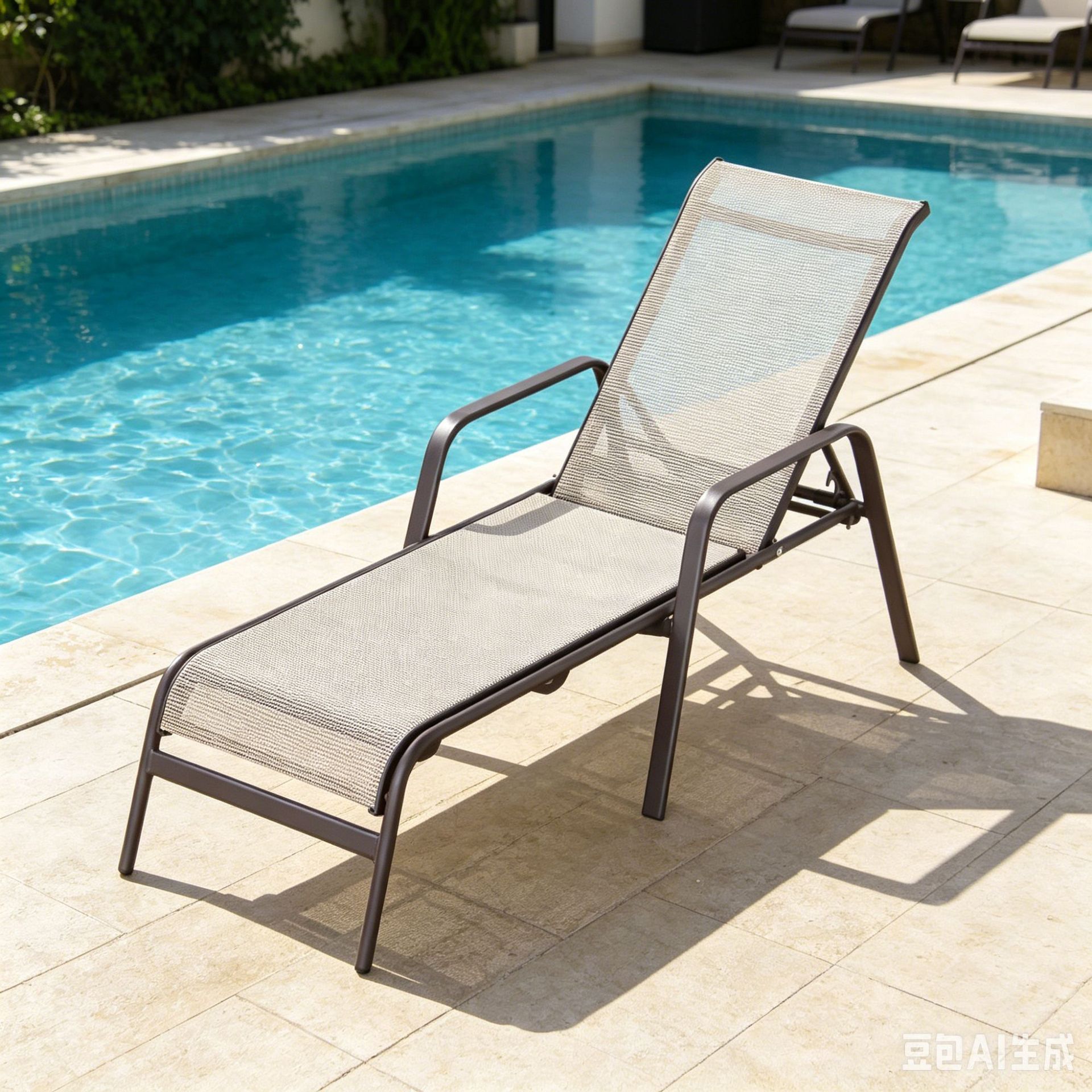 Cama de playa silla de playa de ocio piscina balcón patio piscina de ocio al aire libre silla de siesta plegable portátil image 7