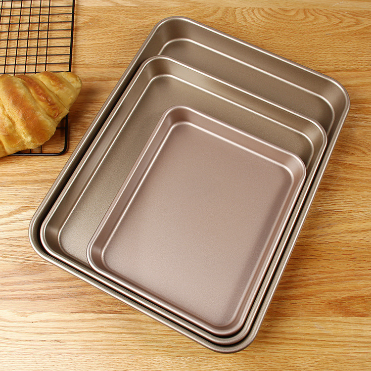 heavy-duty-rectangular-baking-tray-non-stick-carbon-steel-bread-baking-sheet-commercial-use-gold-color-long-rectangle-cake-tray