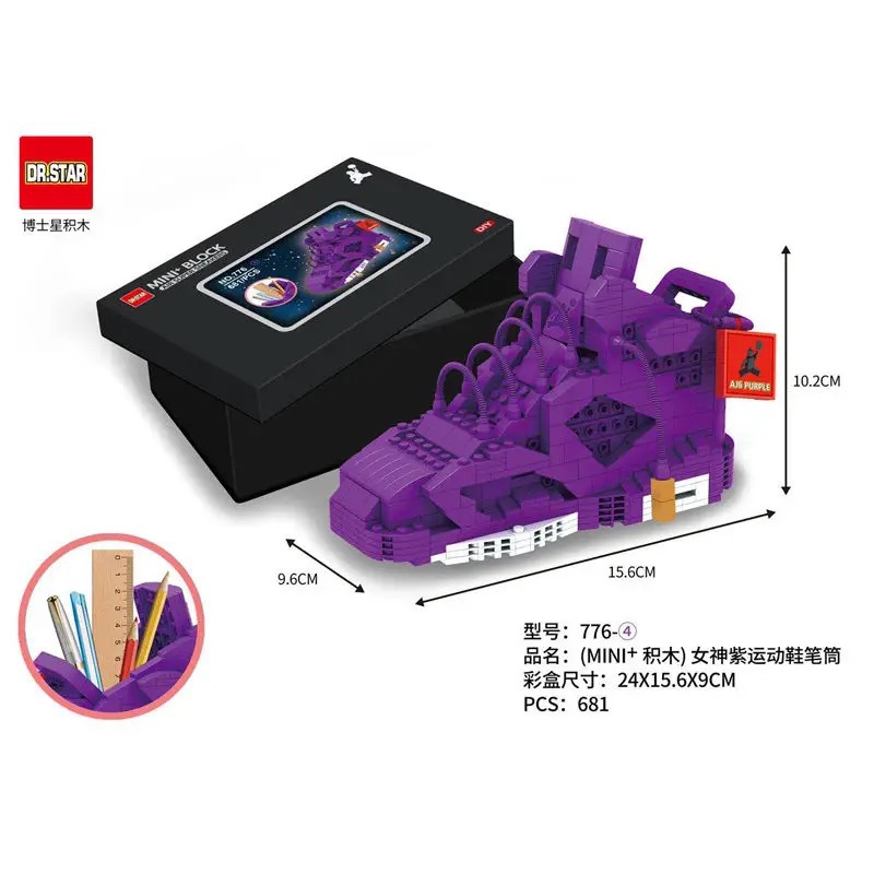 776-4 여신 보라색 신발 펜 홀더 [681 입자]