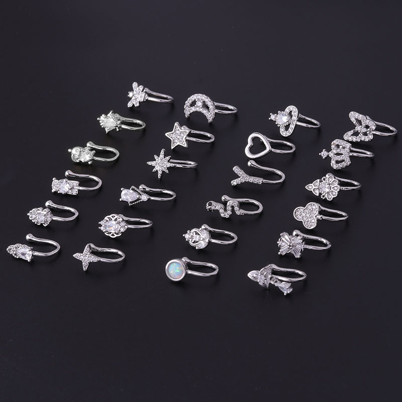 Nose Rings & Studs Fashion Geometric Copper Plating display picture 2