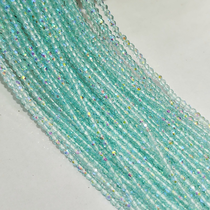 Hilo de algodón aguja súper pequeña Perla de cristal encadenada cuentas vidriadas DIY accesorios de ropa hechos a mano pulsera collar cuentas dispersas accesorios