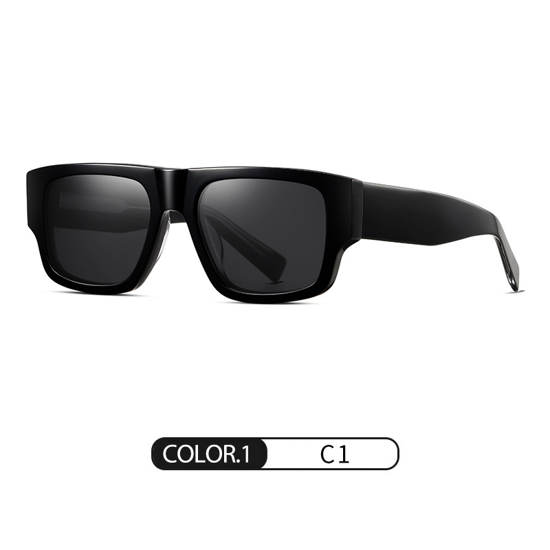 Nuevas gafas de sol polarizadas S32126 Gafas de sol de hombre con marco de hoja de moda Gafas de sol hechas a mano de acetato