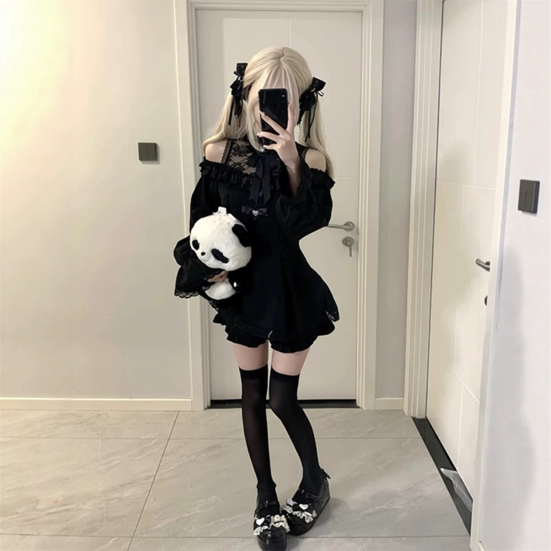 Japanese-style dark academia JK uniform lace set, waist-cinching slimming dress, high-waisted short skirt, two-piece set Japanese-style dark academia JK uniform lace set, waist-cinching slimming dress, high-waisted short skirt, two-piece set