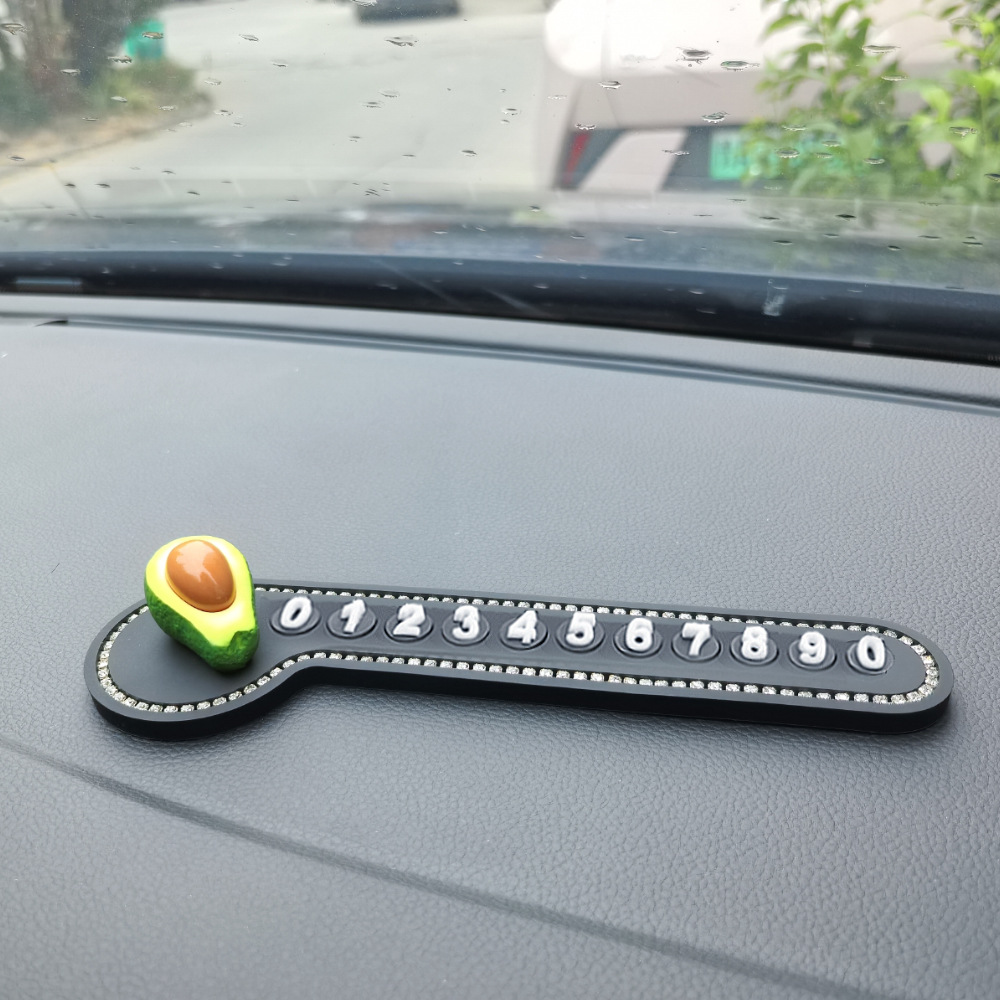 Placas de estacionamiento temporales de automóviles mujeres lindas tarjetas telefónicas de automóviles tarjetas de número de teléfono móvil adornos de decoración