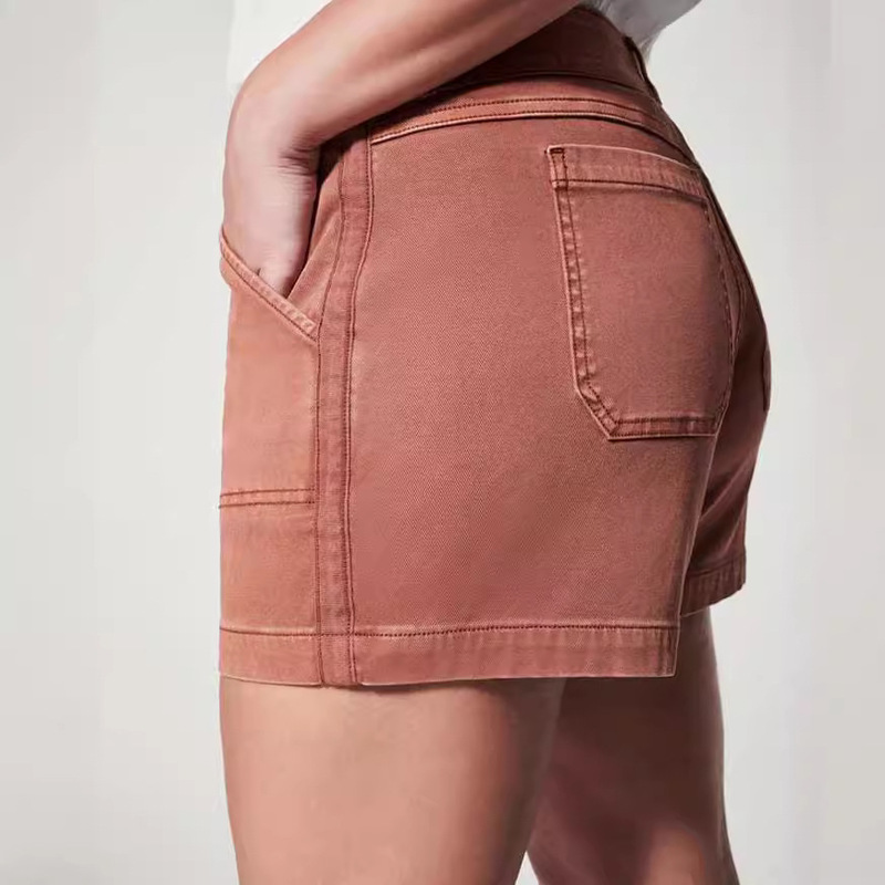 Cross-Border Foreign Trade Specializes in High-Waisted Women's Cargo Pants, Casual Pants, Cotton and Linen Thin A-Line Loose Wide-Leg Shorts in Stock