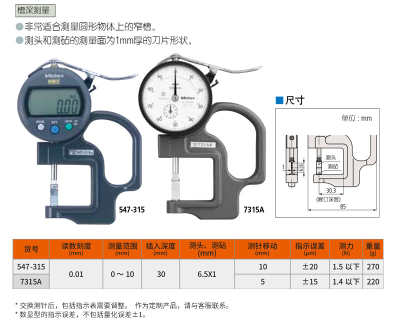 三豐mitutoyo數顯厚度表547-301