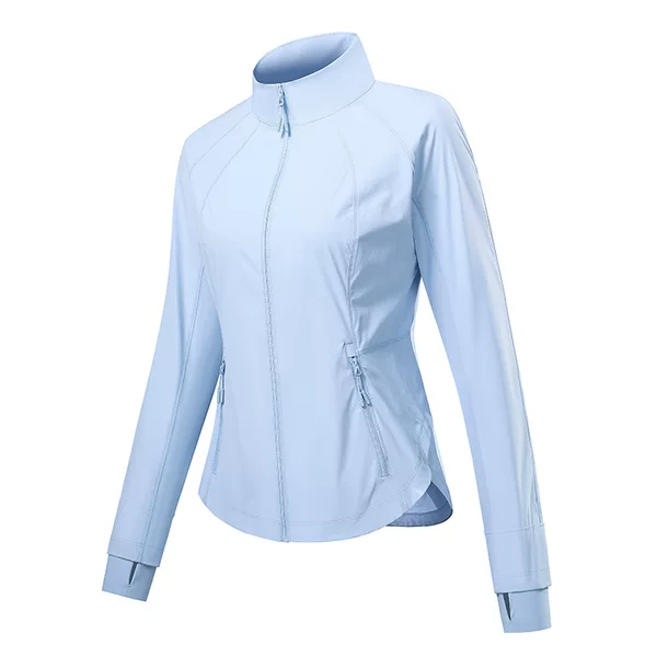 New Slim-Fit Stand-Up Collar Sun Protection Clothing for Women Upf50 Outdoor Sports Lulu Sun Protection Clothing Women's Yoga Jacket Breathable