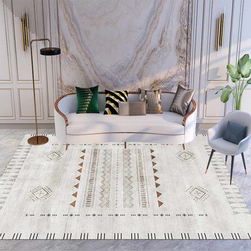Alfombra de estilo étnico nórdico al por mayor dormitorio sofá mesa de café tatami bohemio hogar sala de estar alfombra