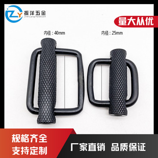Black Stainless Steel 316 Knurled Japanese Buckle Adjusting Belt Accessories Sliding Ribbon Buckle Belt Buckle Three Buckle