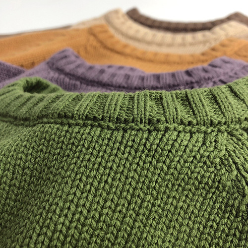 Close your eyes and enter ~ Spring and Autumn Children's Sweater Korean Style Men's and Women's Knitted Retro Pullover Raglan Jacket Loose Cotton