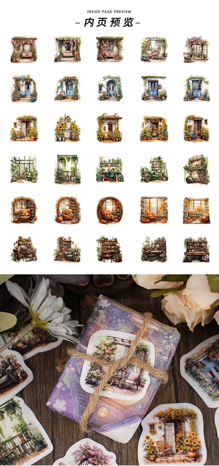 46 teile/schachtel Nette Erdbeere Frische Obst Pflanzen Blumen Kaffee Thema Zauberer Tagebuch Journaling DIY Kreative Siegel Aufkleber – Detail 22