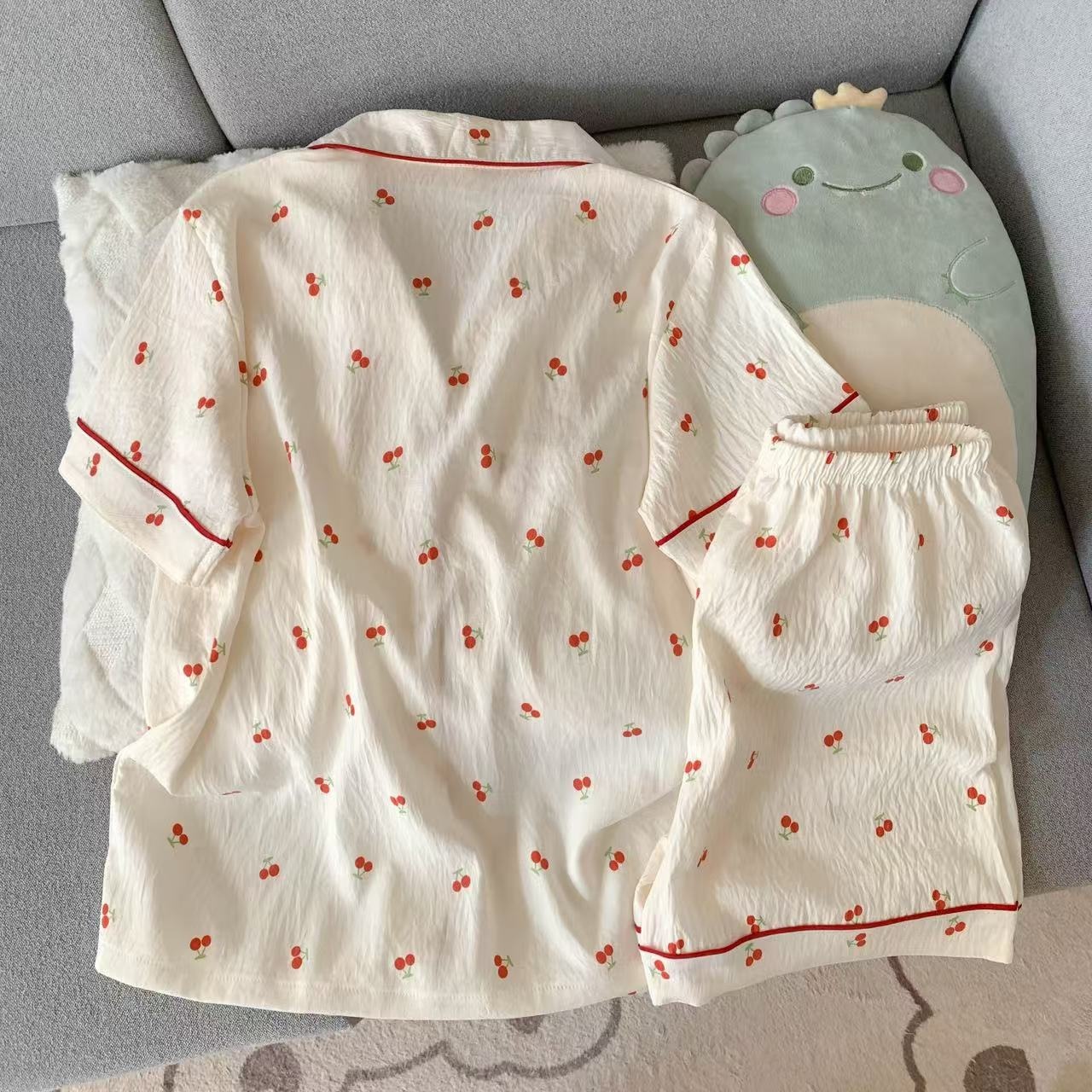 120G nubes de algodón pijama conjunto de mangas cortas pantalones cortos ropa para el hogar sudeste asiático TK pedidos de comercio exterior transfronterizo entidad mayorista