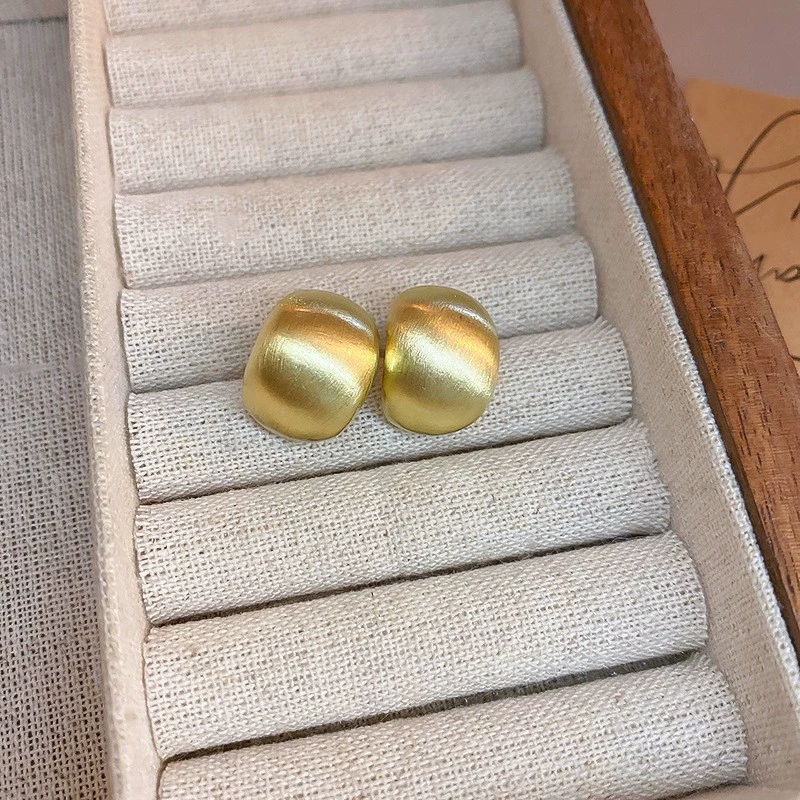 Серьги (Baoyu) металлическая серебряная игла, простой элегантный дизайн, высокое качество