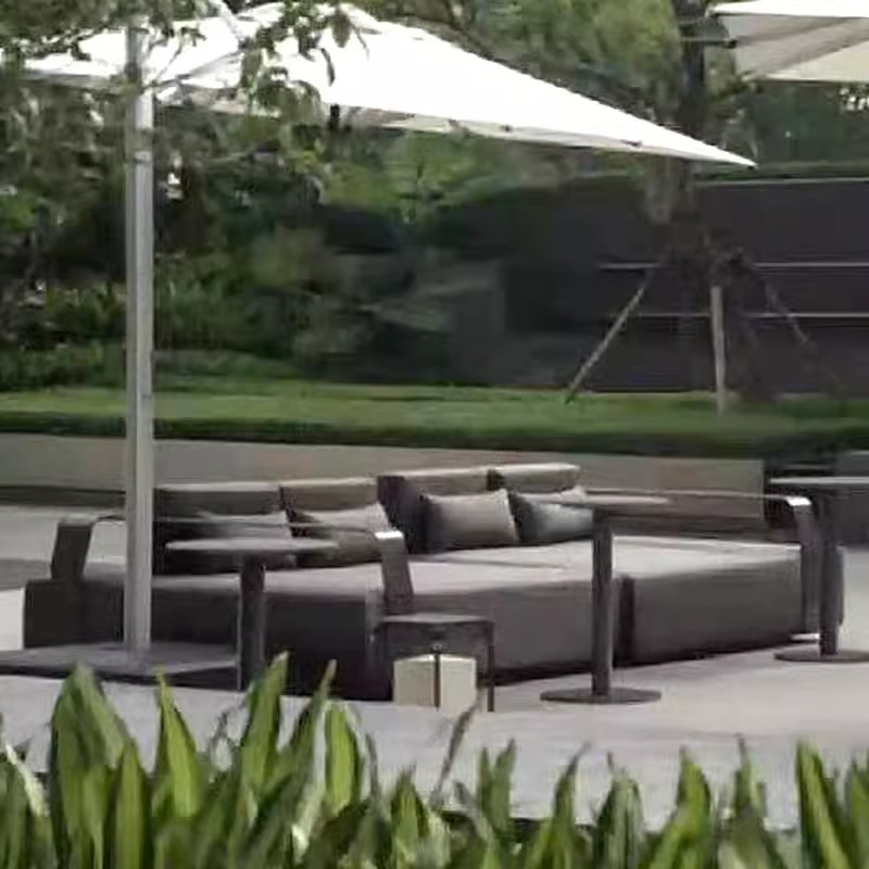 Al aire libre acero inoxidable ocio barco de cuero patio jardín balcón hotel villa al aire libre sofá a prueba de lluvia