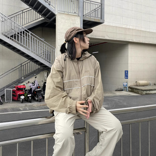 American Retro Thin Outdoor Sun Protection Clothing for Men and Women, Loose Quick-Drying Sports Tops, Couple Jackets, Trendy Summer Clothing