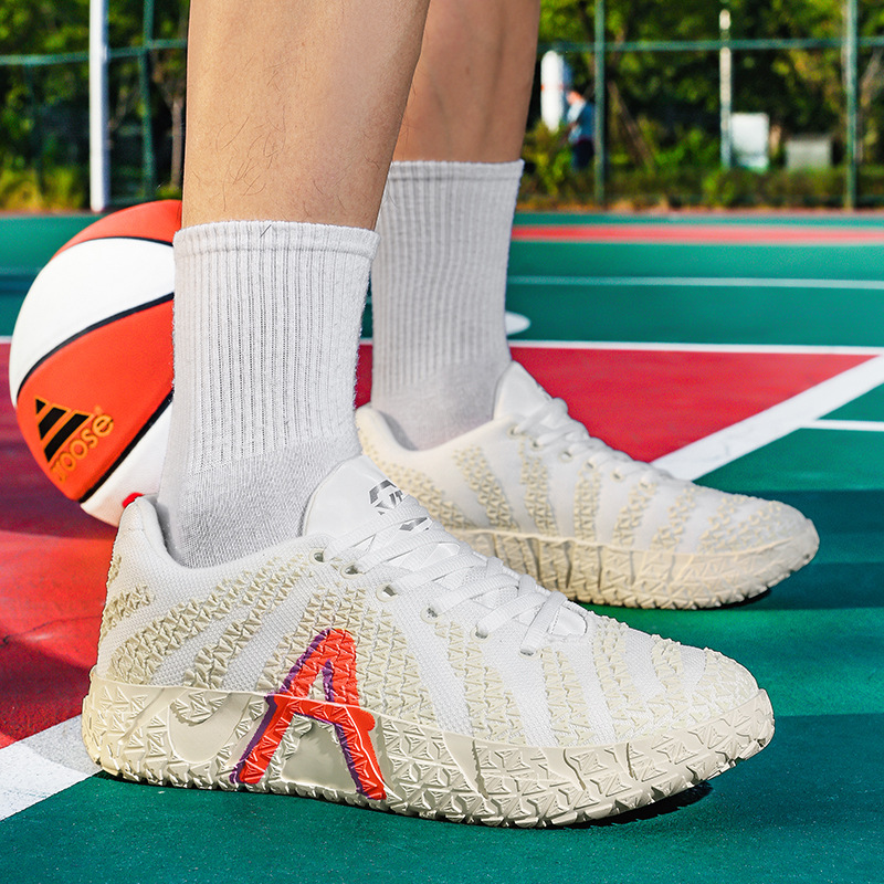 Morant 3Rd Generation Basketball Shoes Couple Style Fly Woven Mesh White Sports Game Shoes Trendyy Boys Team Training Shoes