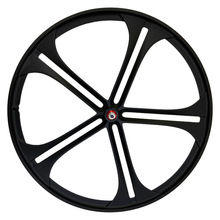 山地自行车单车一体轮毂镁合金公路自行车五刀轮29寸一体轮组车圈